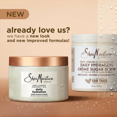 SheaMoisture Shea Sugar Body Scrub For Nourish And Replenish Skin Virgin Coconut Oil Daily Hydrating Body Scrub With 24h Shea Moisture Nutrients 12 oz