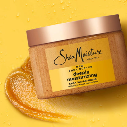 SheaMoisture Shea Sugar Body Scrub For Moisturize And Restore Dry Skin Raw Shea Butter Deeply Moisturizing Body Scrub With 24h Shea Moisture Nutrients 12 oz