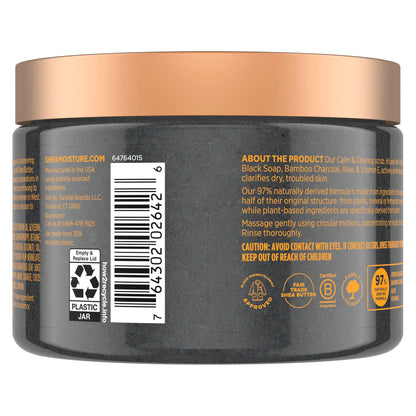 SheaMoisture Sugar Body Scrub African Black Soap for healthy, glowing skin African black soap with 24h shea moisture nutrients 12 oz