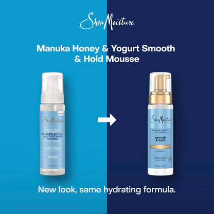 SheaMoisture Manuka Honey & Yogurt Smooth & Hold Multi-Styling Hair Mousse for Nourishment 7.5 fl oz | Smooth, Multi-Styling, Nourishment