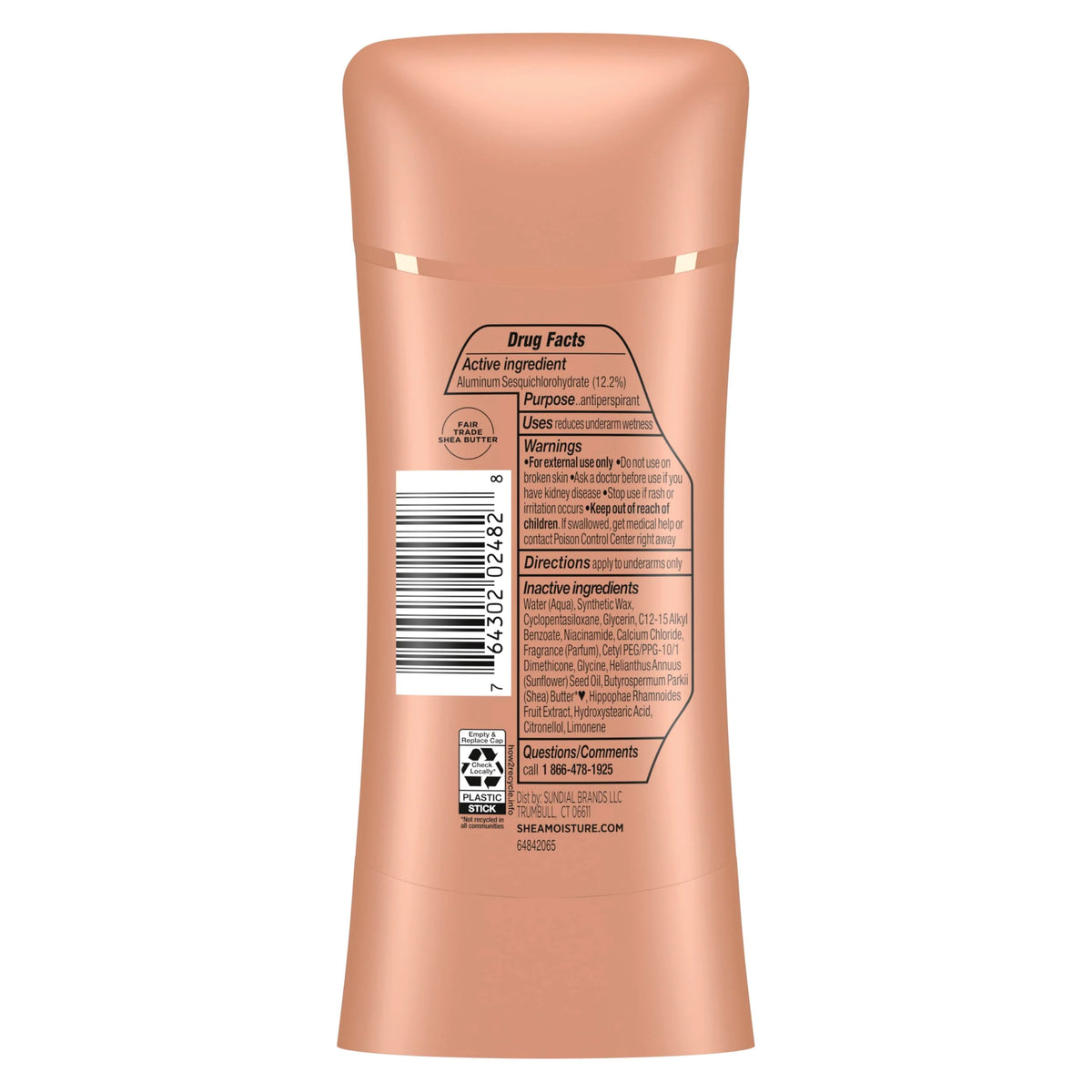 SheaMoisture Antiperspirant Deodorant Stick Even Tone Vitamin C & Niacinamide for 48HR Sweat & Odor Protection with No Parabens & No Mineral Oil 2.6 oz, (Pack of 4)
