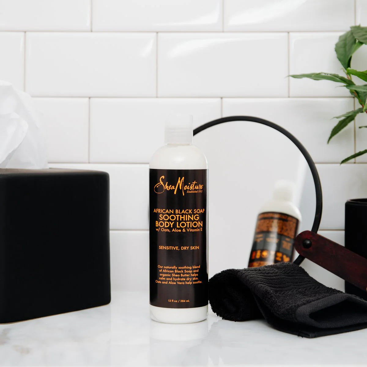 Sheamoisture Soothing Body Lotion for Troubled Skin African Black Soap Lotion with Shea Butter 13 oz