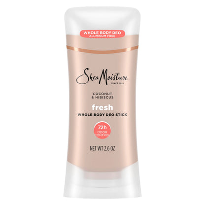 SheaMoisture Whole Body Deodorant Stick 72h Odor Control Fresh Aluminum Free 2.6 oz