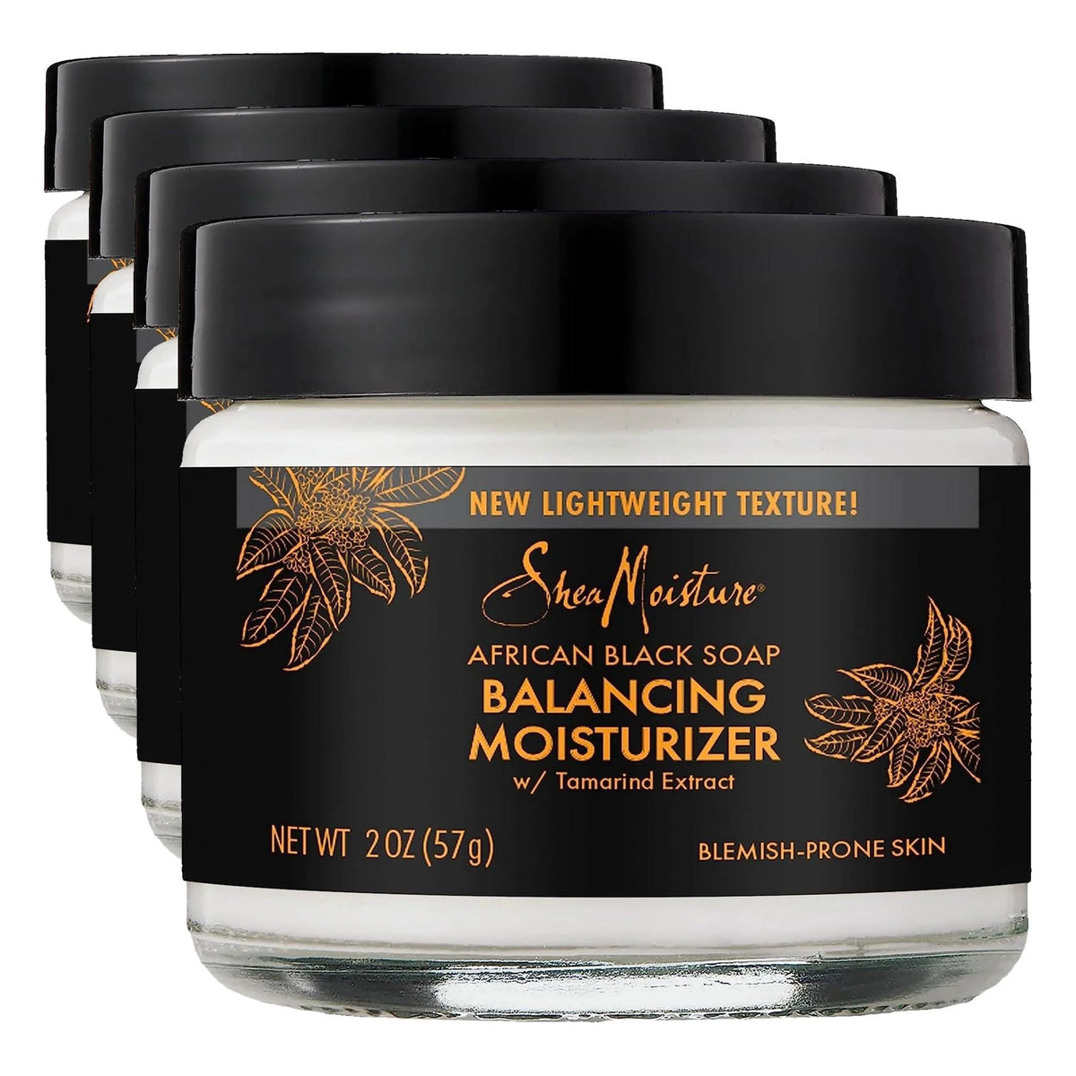 SheaMoisture Balancing Moisturizer for Dry Skin African Black Soap with Shea Butter 2 oz (Pack of 4)
