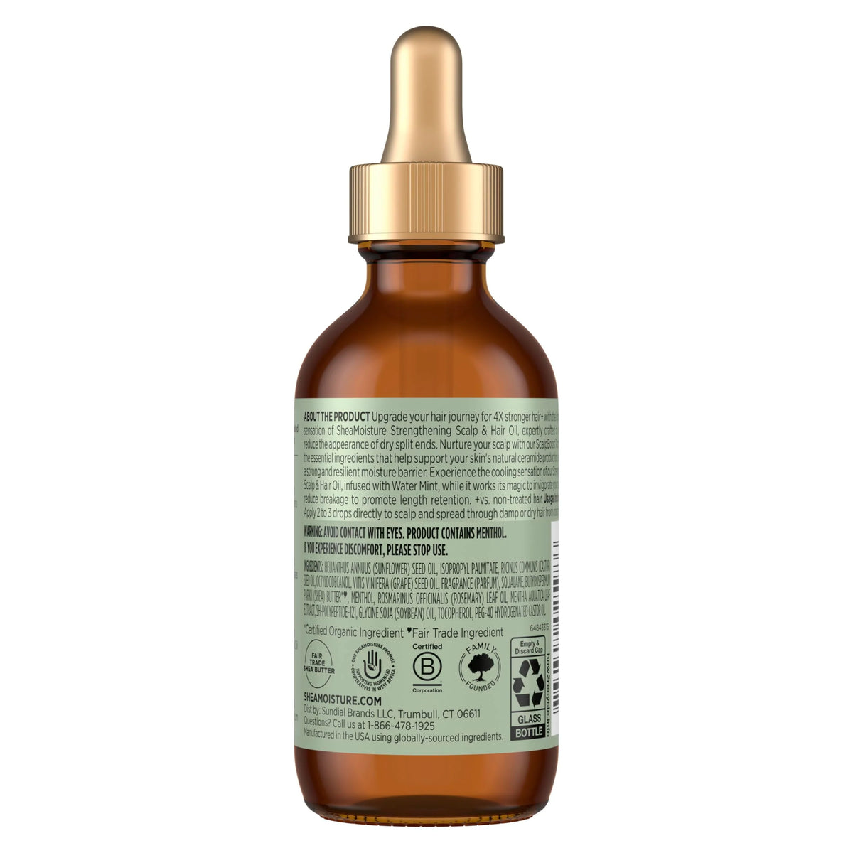 SheaMoisture Strengthening Scalp & Oil Rosemary & Vegan Collagen To Protect The Scalp And Strengthen Hair ScalpBoost Technology For A Cooling Sensation With ScalpBoost Technology 2 Fl Oz,(Pack of 2)