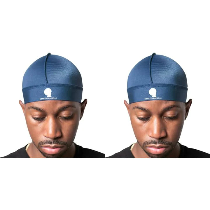 Royalty Headwear Silky Wave Cap for 360, 540 & 720 Waves, Soft Breathable Durag Skull Cap Beanie for Men