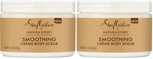 SheaMoisture Smoothing Body Scrub Manuka Honey To Reduce Rough Skin Exfoliating Body Scrub with Fair Trade Shea Butter 11.3 oz (Pack of 2)