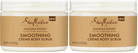 SheaMoisture Smoothing Body Scrub Manuka Honey To Reduce Rough Skin Exfoliating Body Scrub with Fair Trade Shea Butter 11.3 oz (Pack of 2)