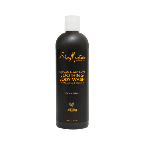SheaMoisture Soothing Body Wash for Acne Treatment African Black Soap Paraben Free Body Wash 13 oz