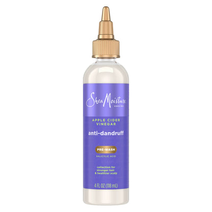 SheaMoisture Anti-Dandruff Pre-Wash Apple Cider Vinegar & Salicylic Acid To Gently Exfoliate & Remove Flakes System for a Healthier Scalp 4 oz