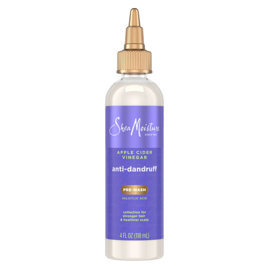 SheaMoisture Anti-Dandruff Pre-Wash Apple Cider Vinegar & Salicylic Acid To Gently Exfoliate & Remove Flakes System for a Healthier Scalp 4 oz