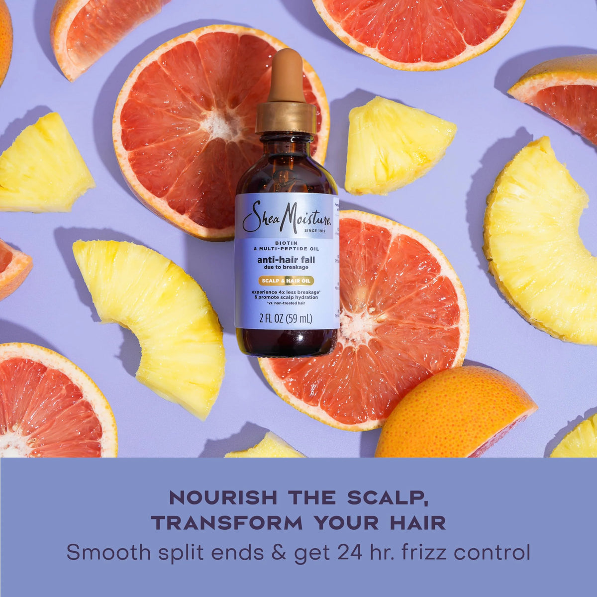 SheaMoisture Scalp & Hair Oil, Anti-Hair Fall for Healthy Looking and Moisturized Scalp, with Biotin & Multi-Peptide ScalpBoost Technology, 2 oz,(Pack of 2)