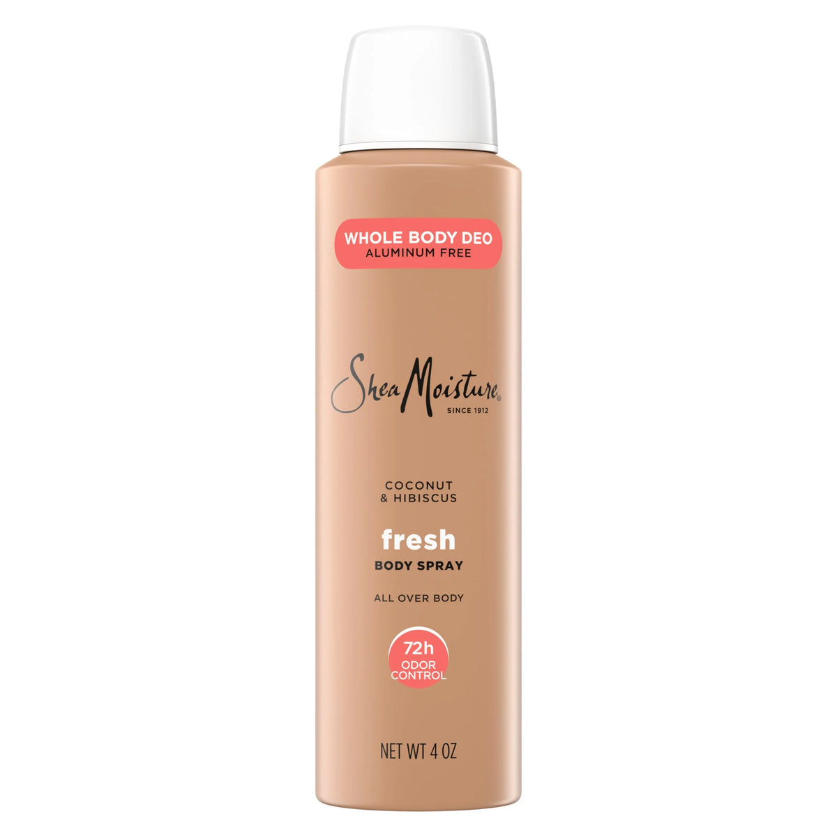 SheaMoisture Whole Body Deodorant Spray Fresh 72h Odor Control Aluminum Free 4 oz