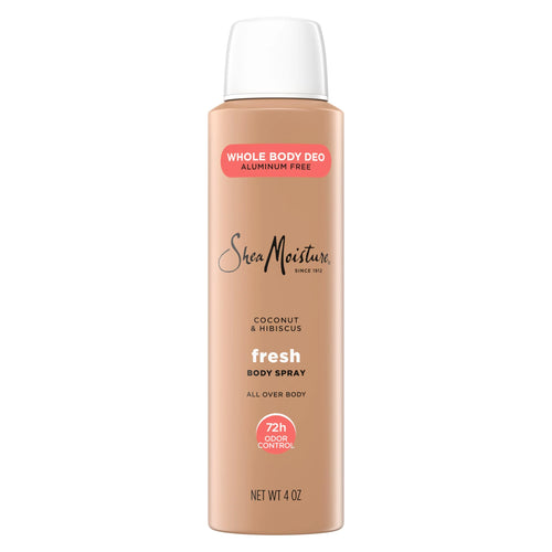 SheaMoisture Whole Body Deodorant Spray Fresh 72h Odor Control Aluminum Free 4 oz