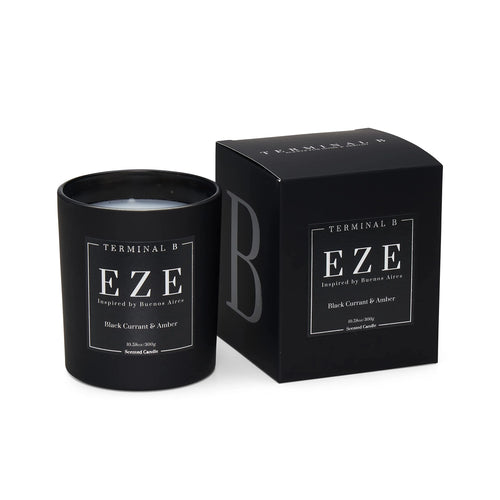 TERMINAL B Luxury Candle | EZE - Black Currant & Amber | Inspired by Buenos Aires | Hand-Poured in Los Angeles | 10.58 oz, 60+ Hour Burn Time