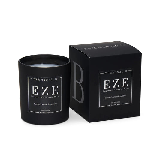 TERMINAL B Luxury Candle | EZE - Black Currant & Amber | Inspired by Buenos Aires | Hand-Poured in Los Angeles | 10.58 oz, 60+ Hour Burn Time