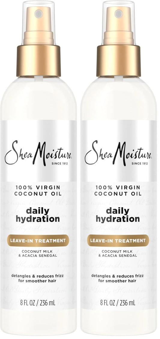 SheaMoisture 100 Percent Virgin Coconut Oil Leave-In Treatment, 8 Ounce, (Pack of 2)