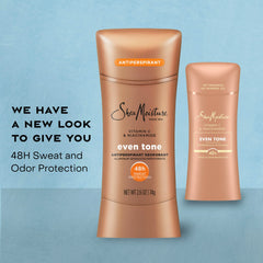 SheaMoisture Antiperspirant Deodorant Stick Even Tone Vitamin C & Niacinamide 2 Count for 48HR Sweat & Odor Protection with No Parabens & No Mineral Oil 2.6 oz