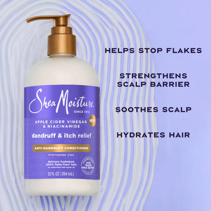 SheaMoisture Anti-Dandruff Conditioner Apple Cider Vinegar & Salicylic Acid For Soft & Smooth Hair System for a Healthier Scalp 13 oz