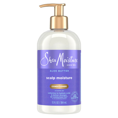 SheaMoisture Scalp Moisture Conditioner Aloe Butter & Vitamin B3 for Moisturized Hair Fair Trade, Sulfate-Free 13oz
