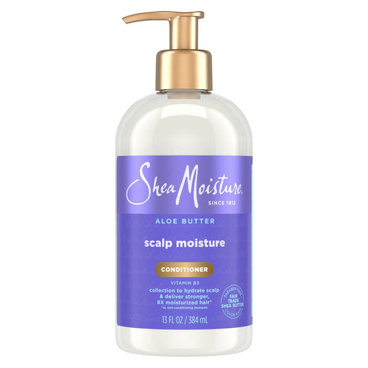 SheaMoisture Scalp Moisture Conditioner Aloe Butter & Vitamin B3 for Moisturized Hair Fair Trade, Sulfate-Free 13oz