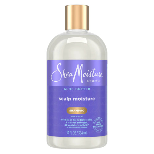 SheaMoisture Scalp Moisture Shampoo Aloe Butter & Vitamin B3 Hair Care with a Boost of Hydration To Hydrate Scalp + Moisturized Hair 13 oz
