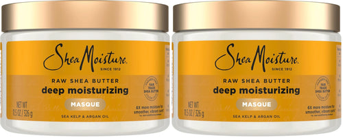 SheaMoisture Raw Shea Butter Deep Moisturizing Hair Masque for Curly Hair Raw Shea Butter Deep Conditioner to Moisturize and Renew-Hair 11.5 oz,(Pack of 2)