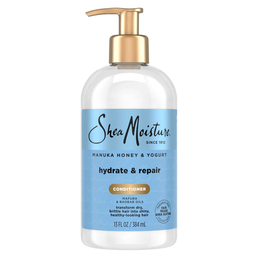 SheaMoisture Hydrate & Repair Condtioner Manuka Honey and Yogurt Conditioner for Damaged Hair Shea Butter Conditioner 13 oz