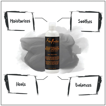 Sheamoisture Soothing Body Lotion for Troubled Skin African Black Soap Lotion with Shea Butter 13 oz